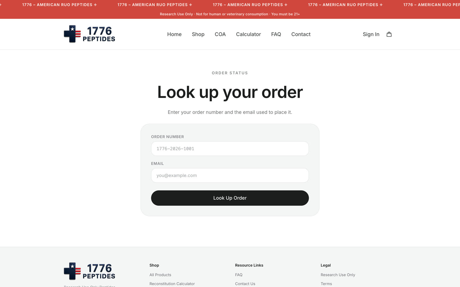 Self-serve order lookup