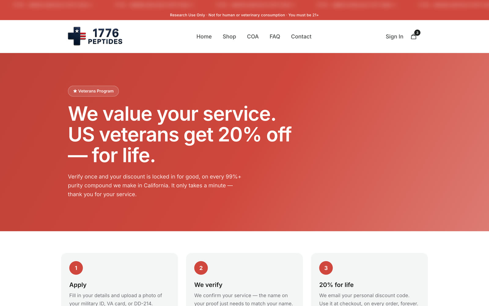 The veterans verification funnel