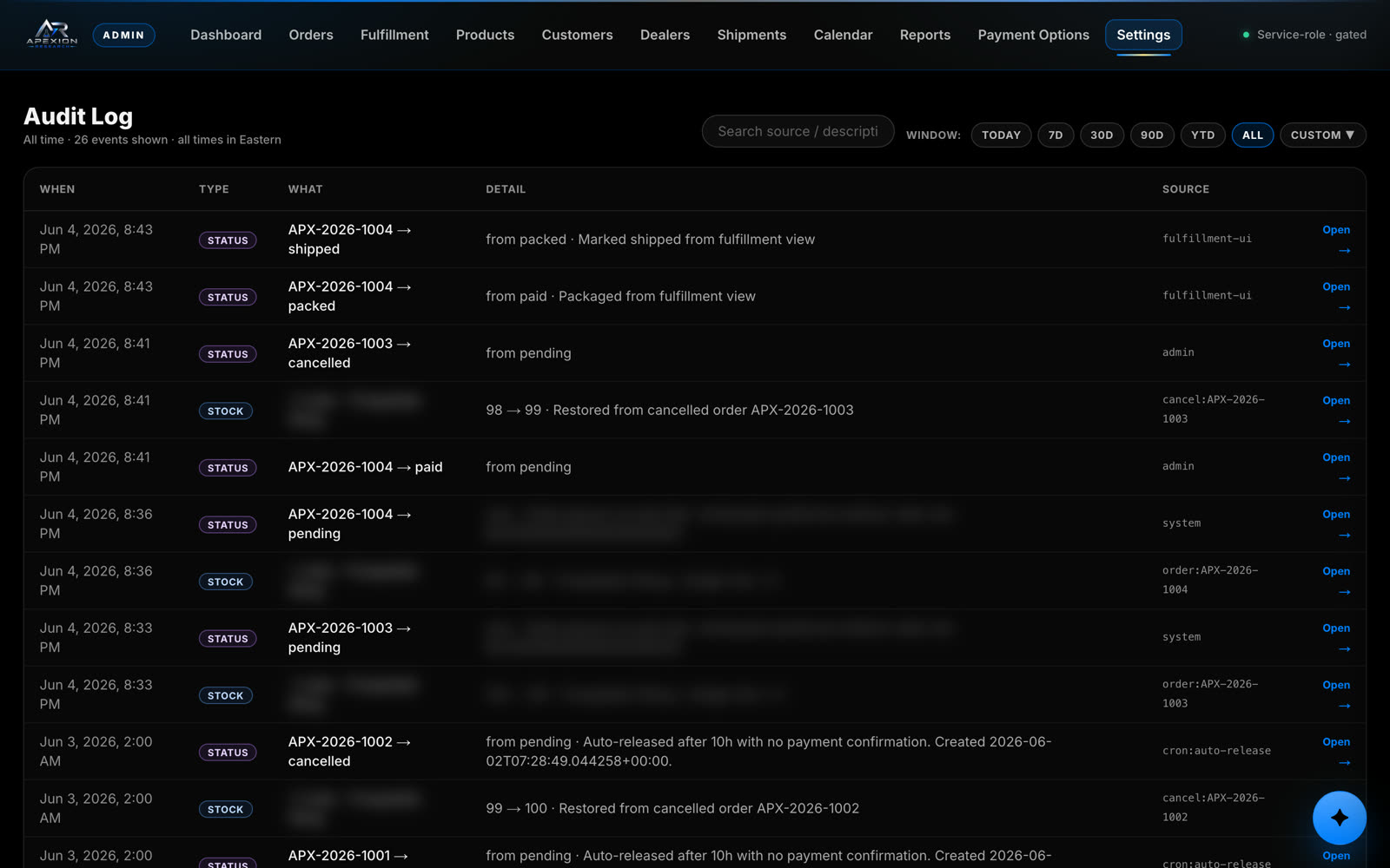 Audit Log