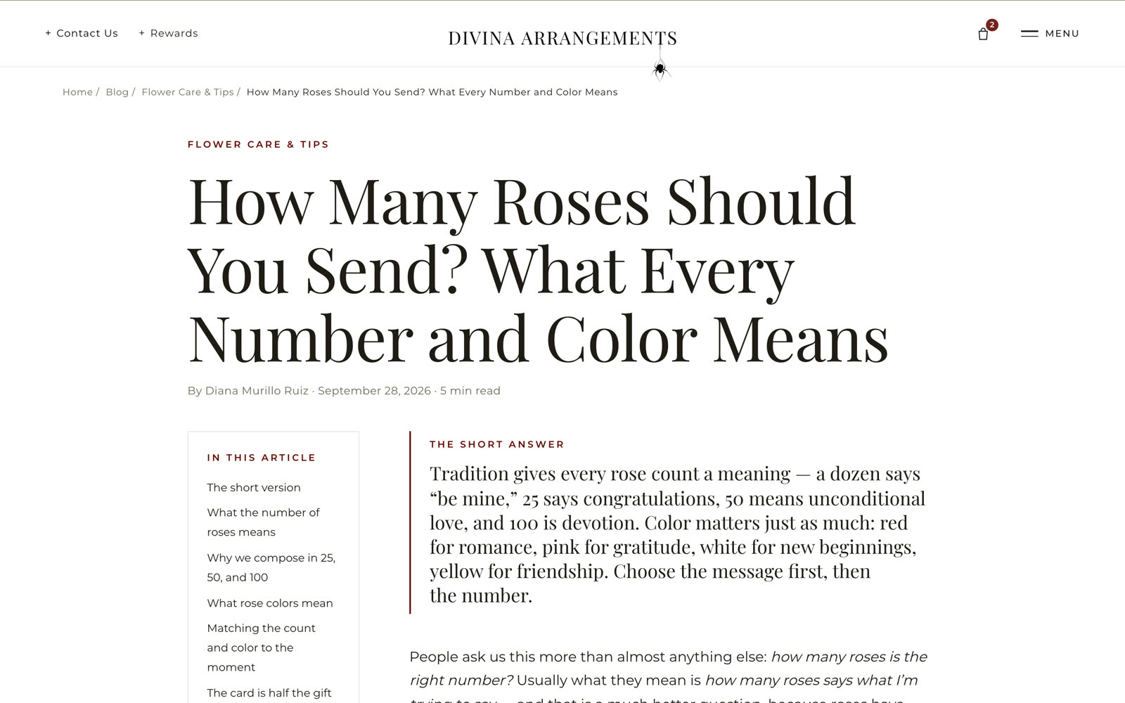 A blog article with the short answer up top