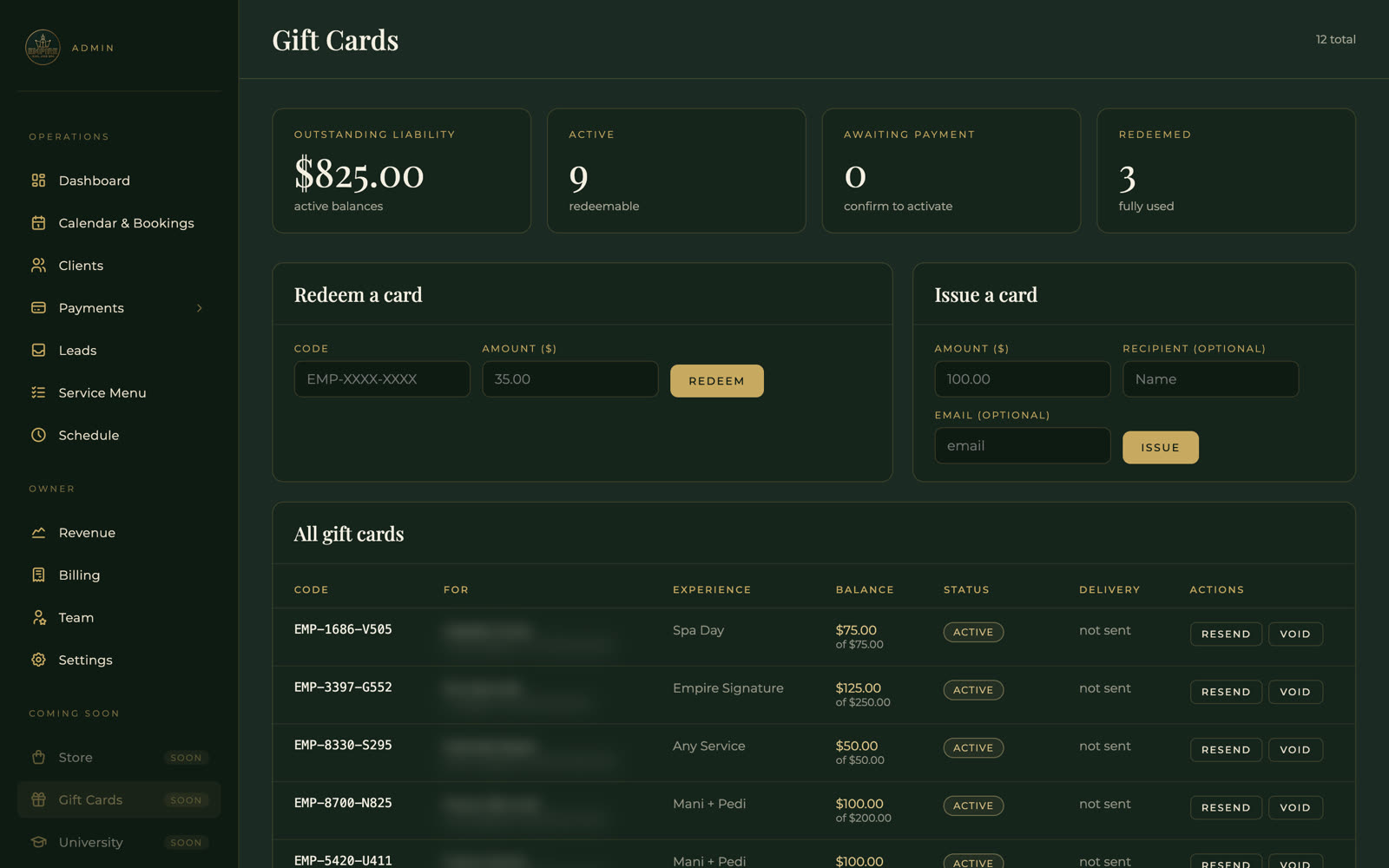 Gift cards