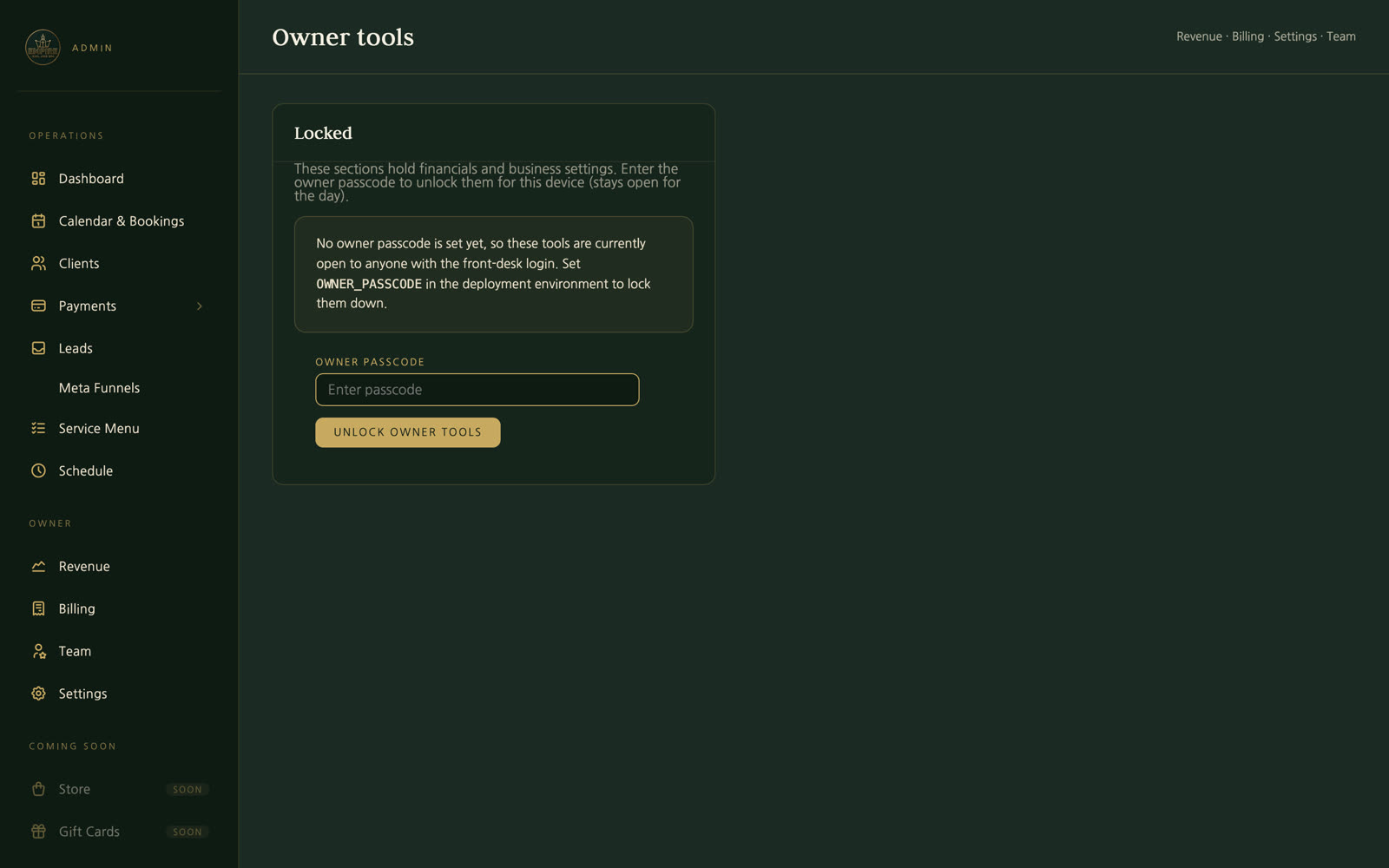 Owner lock