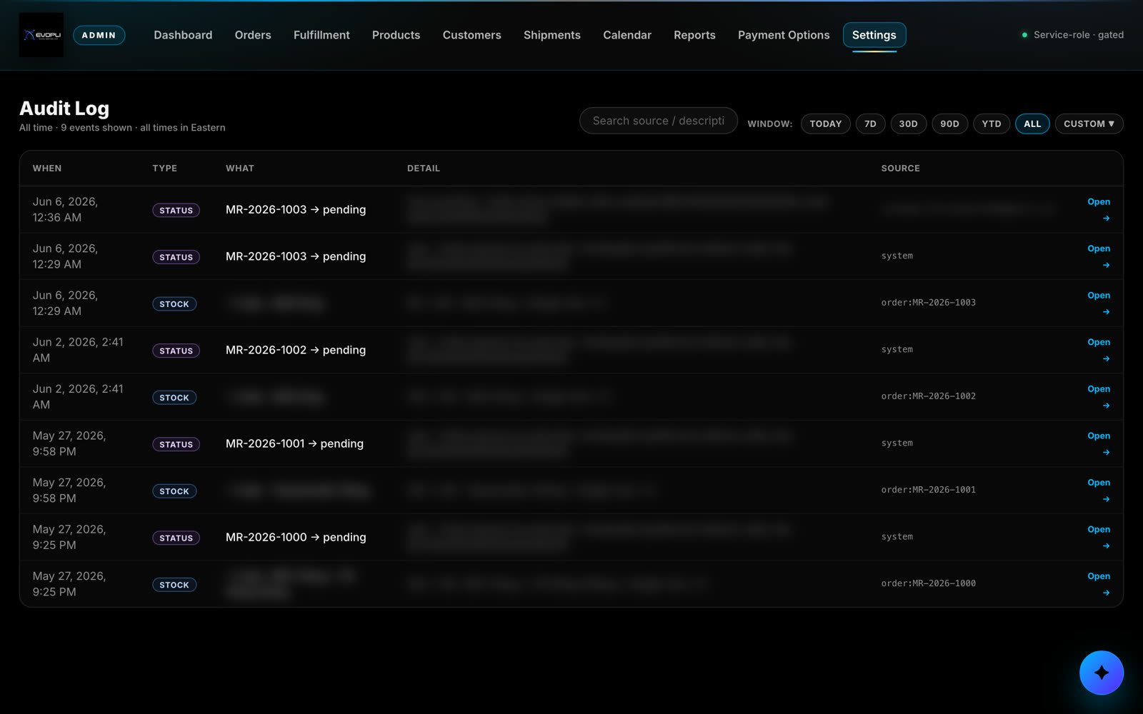 Audit Log