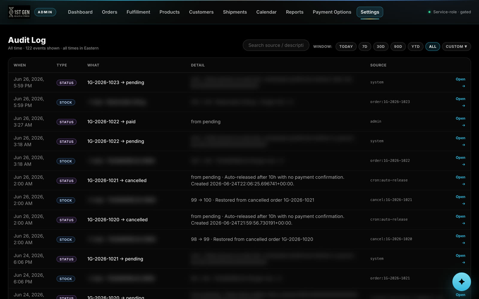 Audit Log