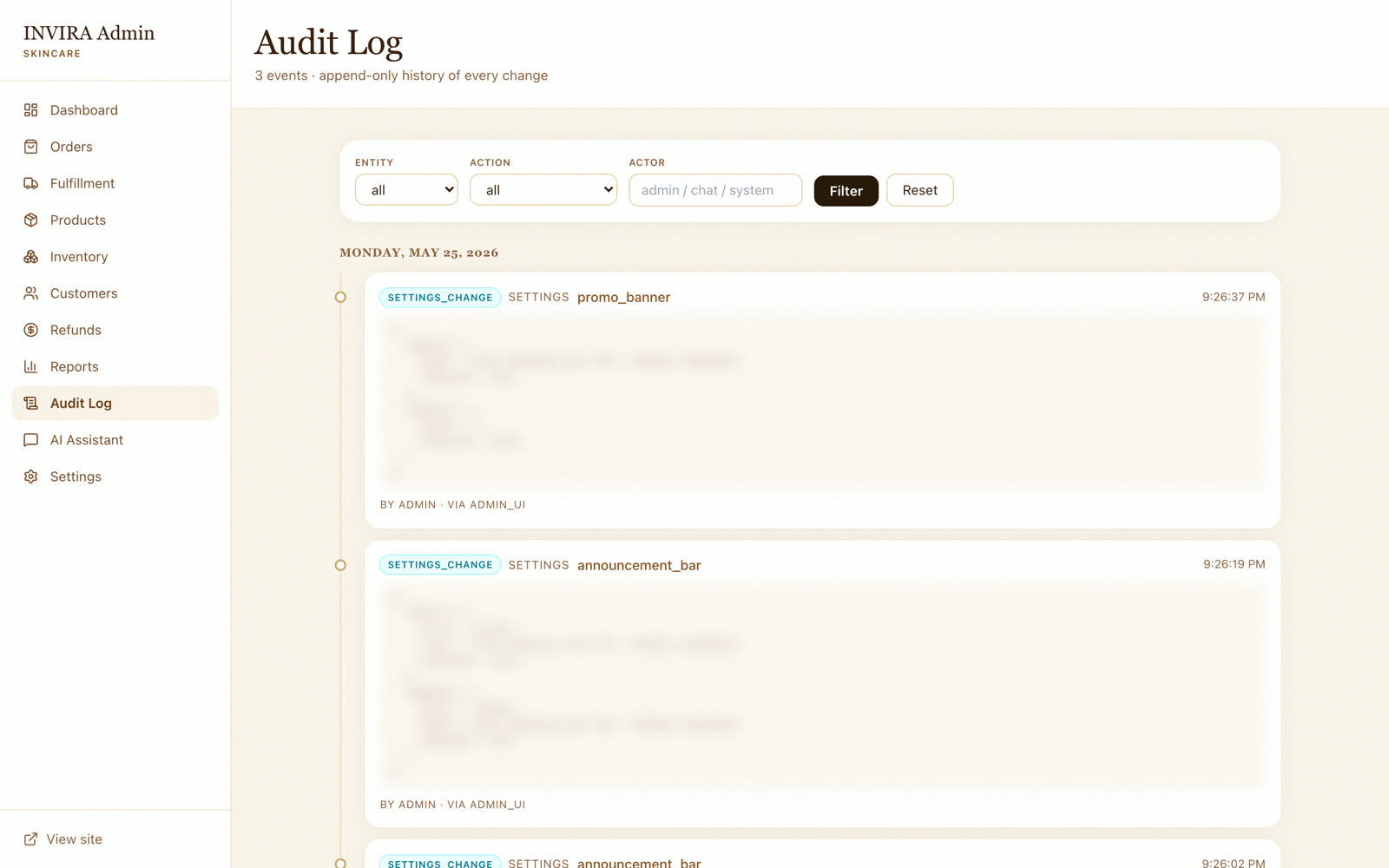 Audit Log