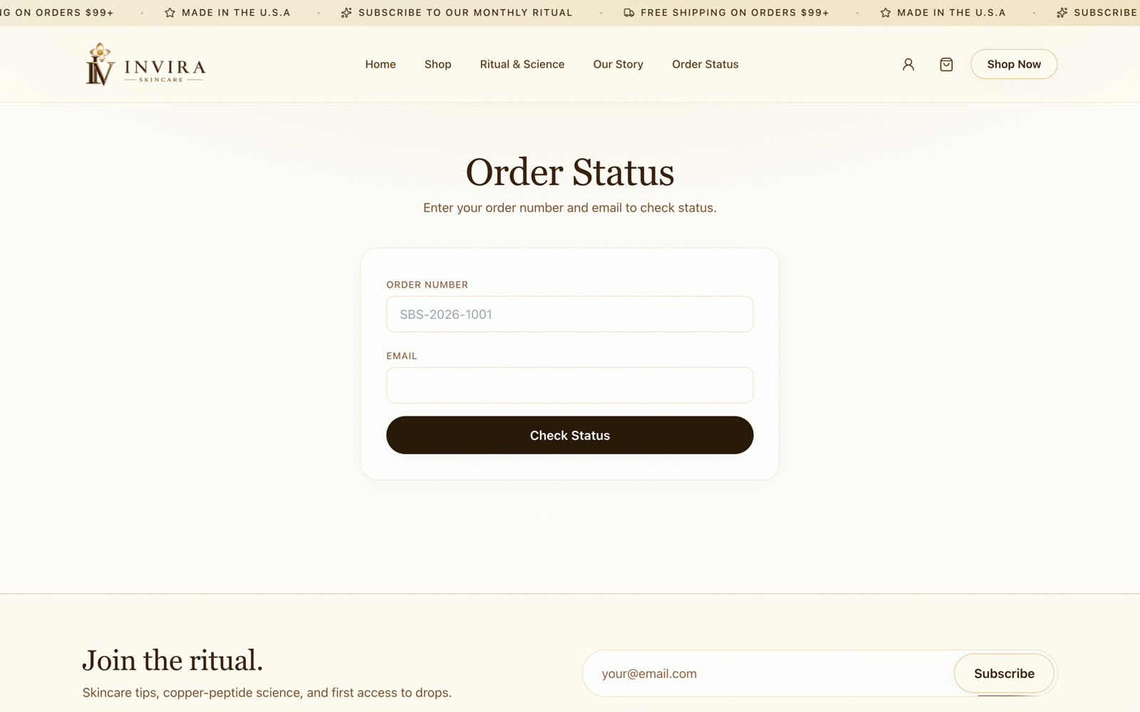 Order Status